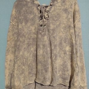 Wild Pearl Slouchy Bleached Tie Dye Hoodie Size M